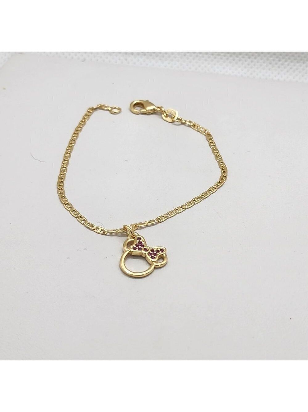 Brand New Brazilian 18k Gold Filled Minnie Bracelet